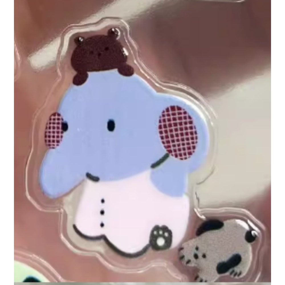 Phone Cases Rubber - INS abstrakte kawaii Katzen-Elefanten-Gelee-Aufkleber für DIY