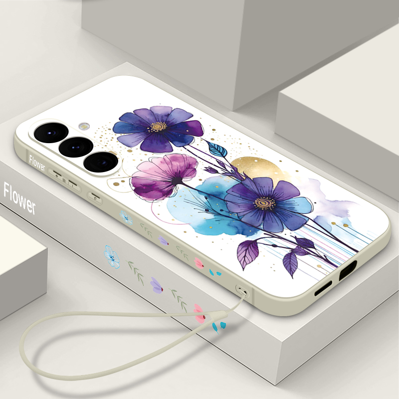 Phone Cases Galaxy A17 - Kreative Blumen-Lanyard-Handyhülle für Samsung Galaxy A57