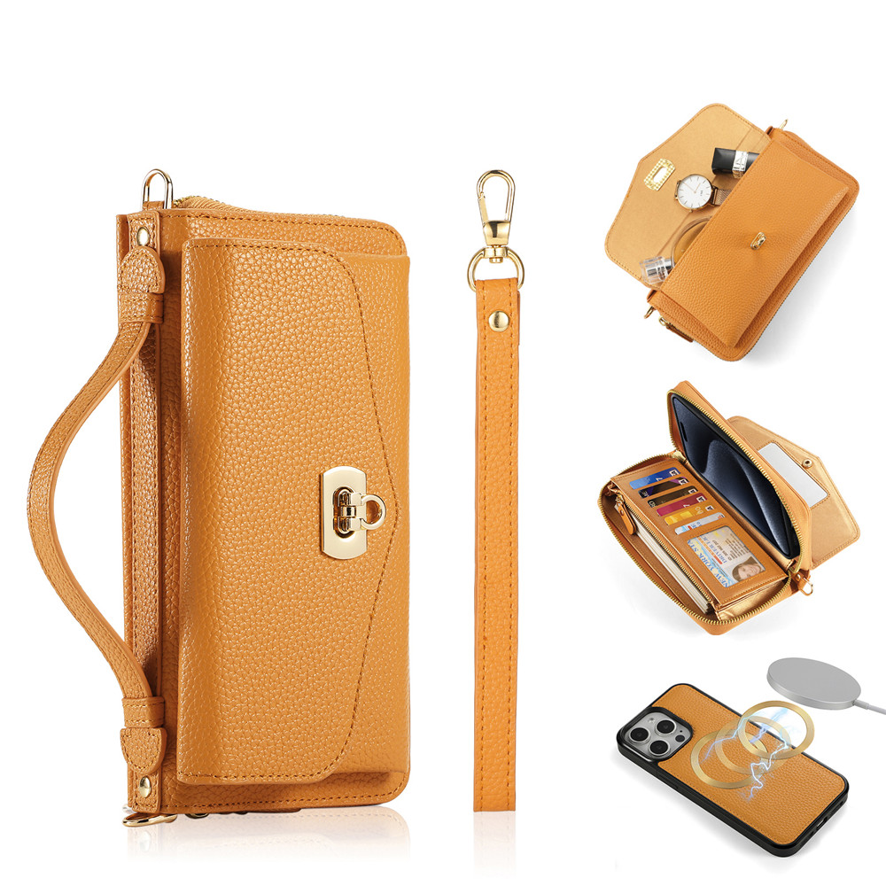 Phone Cases Australia - 2-in-1-Schutzhülle aus Leder mit abnehmbarem Reißverschluss