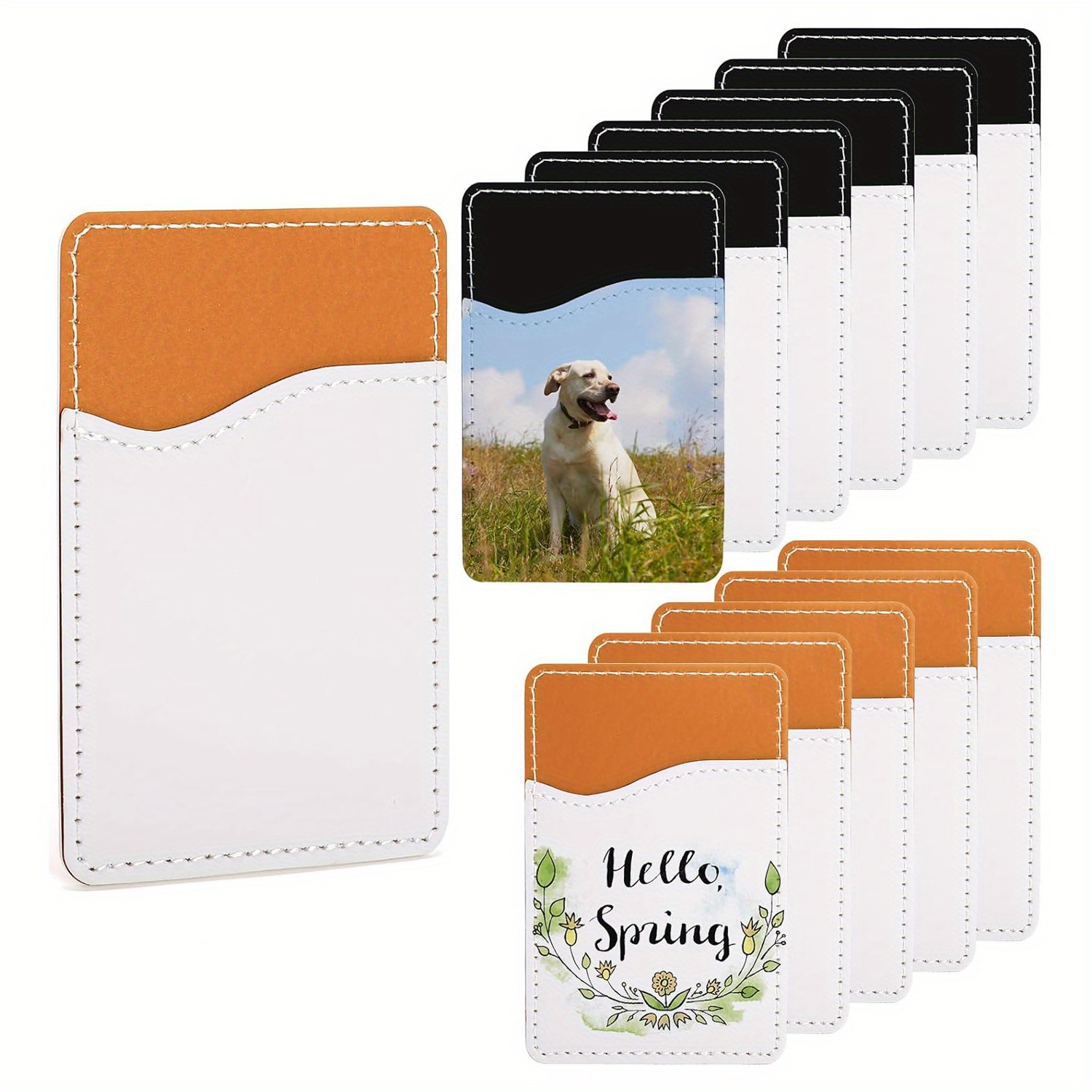 Phone Cases With Wallet On Back - 5/10 Stück Sublimationsrohlinge Handy-Geldbörse, PU-Leder-Handykartenhalter für