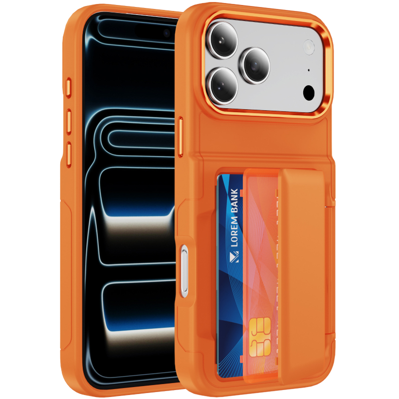 Phone Cases With Wallet On Back - Neue Einfarbige Mattierte PC-Brieftasche Kartenhalter Stoßfeste