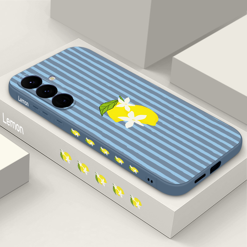 Phone Cases Galaxy A17 - Gestreifte Zitronen-Print TPU Handyhülle für Samsung