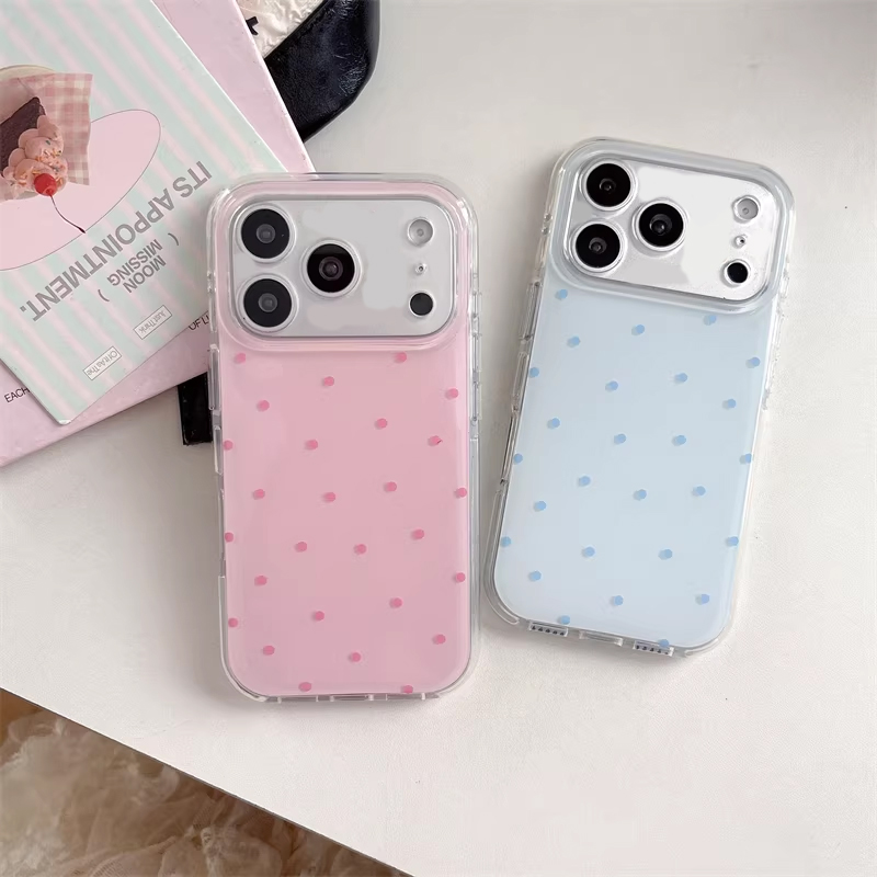 Phone Cases Girls - Koreanische Ins Girl Simple Blau Rosa