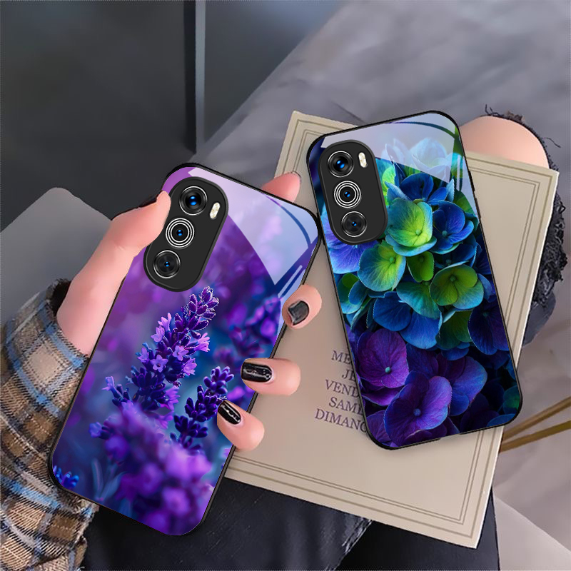 Phone Cases Motorola - Lila Tulpenmuster für Motorola Moto G
