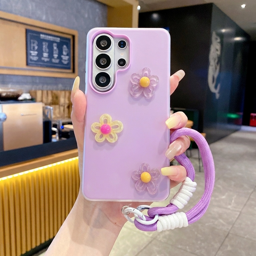 Phone Cases Diy - Lila 2-in-1 mit 3D DIY Buntem