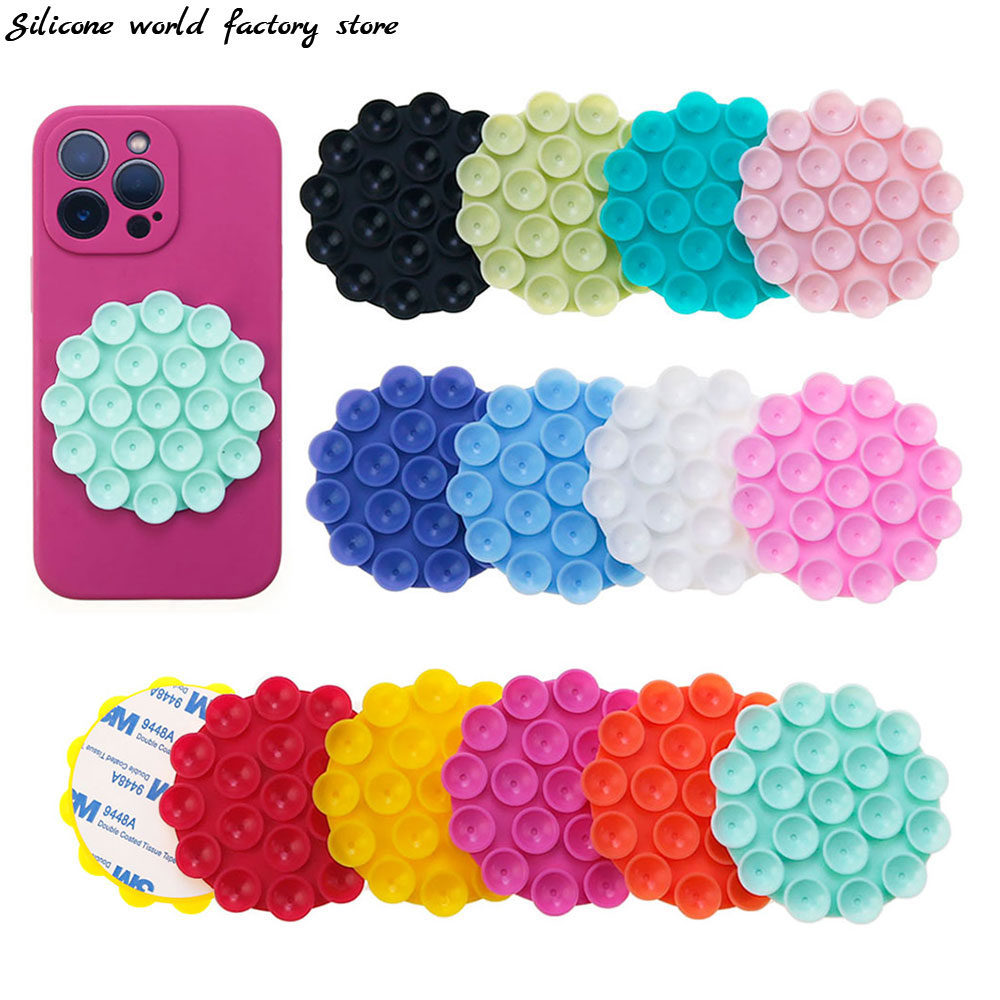 Phone Cases Rubber - Silikon Welt Runde Silikon Saugnapf Handy