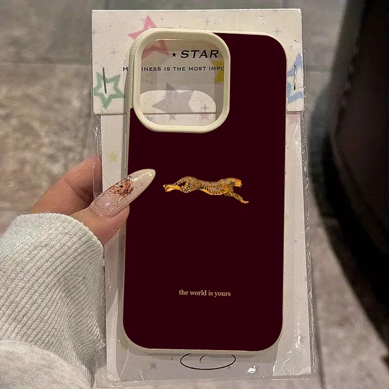 Mode Leopard Weinrot Weiche Te – Phone Cases Leopard Print Bewertung und Preis