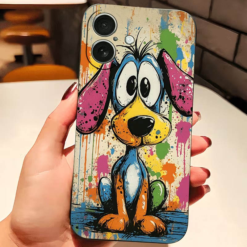 Graffiti-Farbige Welpen-TPU-Ha – Phone Cases Like Loopy Bewertung und Preis
