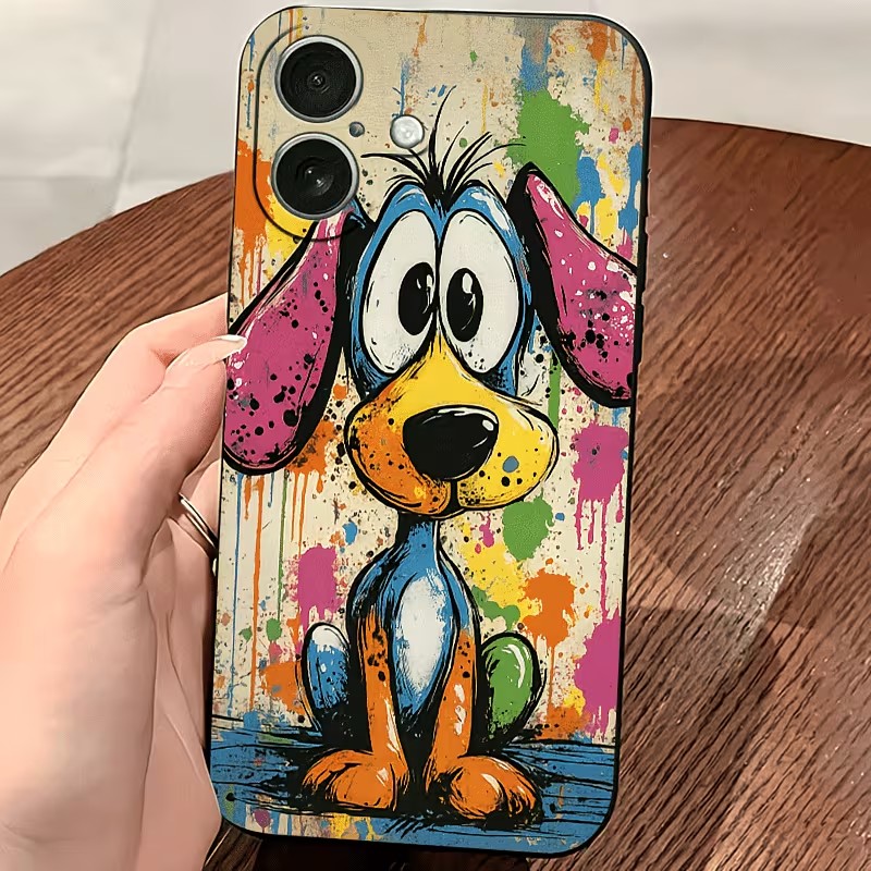Graffiti-Farbige Welpen-TPU-Ha – Phone Cases Like Loopy Bewertung und Preis