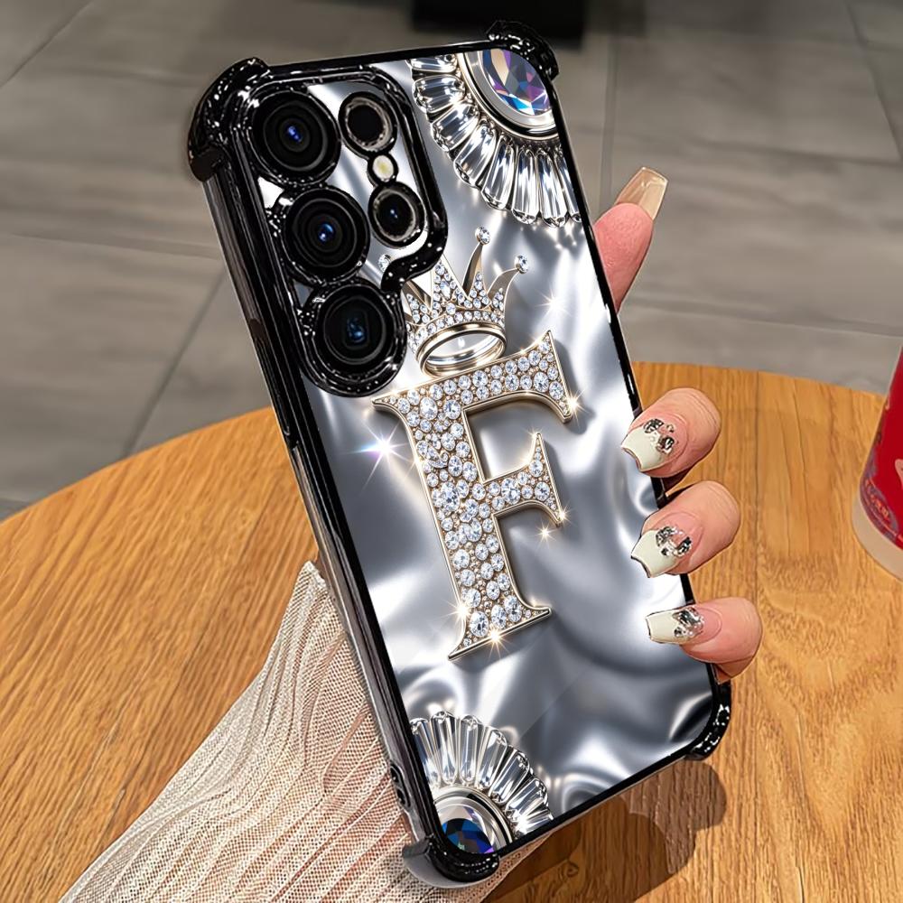 Luxuriöse Diamant-Buchstaben-F – Phone Cases Quad Lock Bewertung und Preis