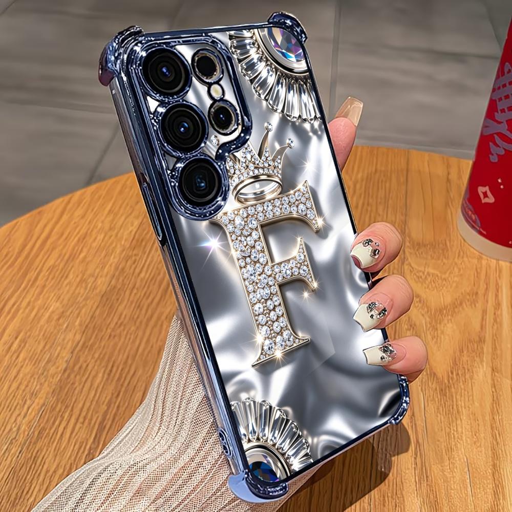 Luxuriöse Diamant-Buchstaben-F – Phone Cases Quad Lock Bewertung und Preis