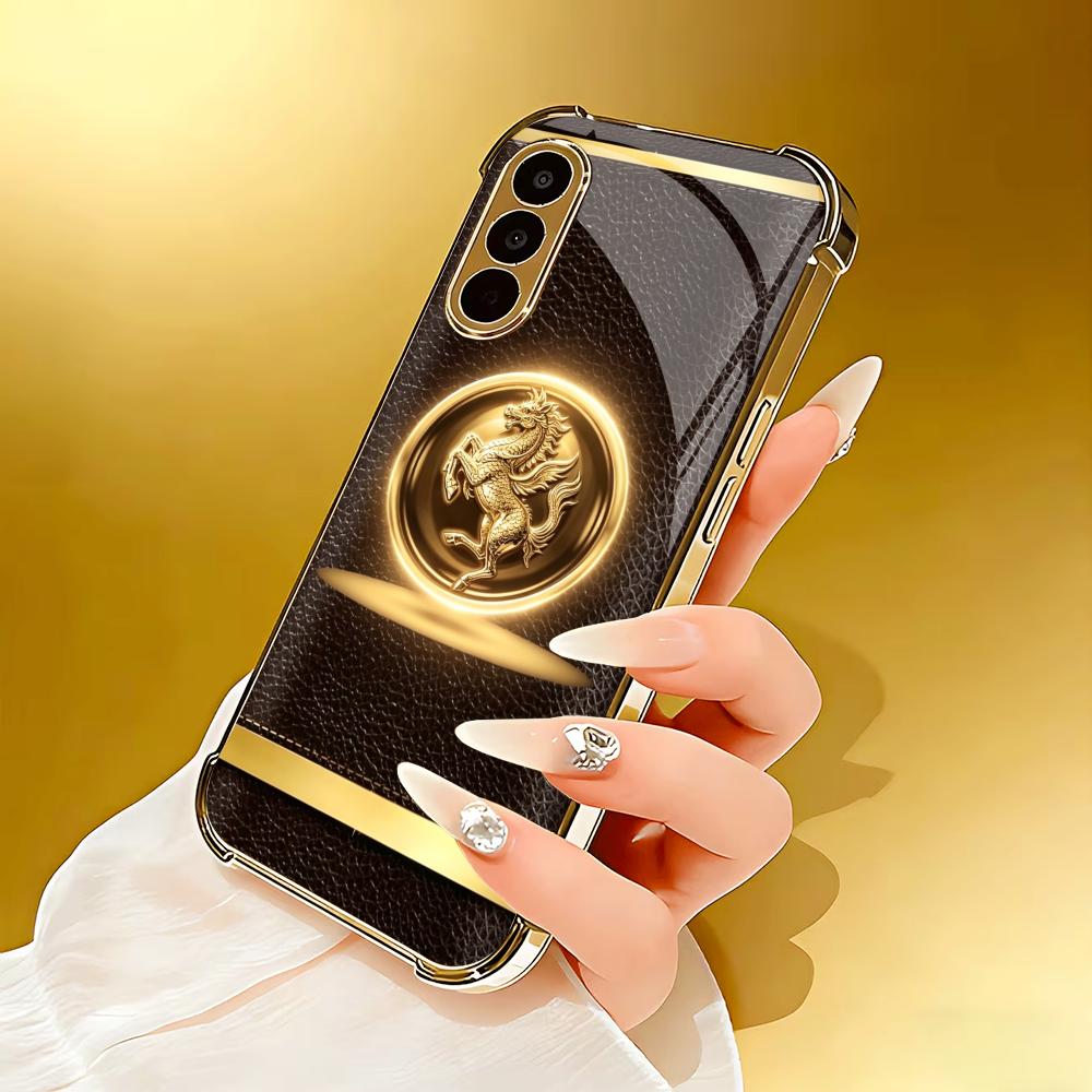 Hochwertige braungoldene Pferd – Phone Cases Quad Lock Bewertung und Preis